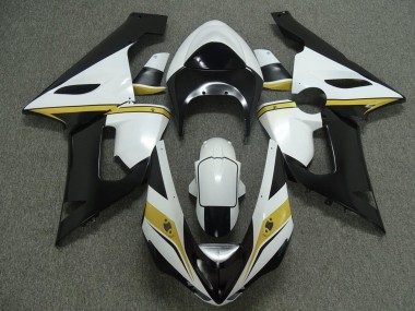 Acheter Carénages Moto Kawasaki ZX6R 2005-2006 - Blanc Noir Jaune