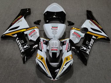 Acheter Carénages Moto Kawasaki ZX6R 2005-2006 - Blanc Noir Or Rouge Rizoma Playboy
