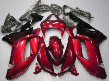 Acheter Carénages Moto Kawasaki ZX6R 2007-2008 - Bonbon Rouge Noir