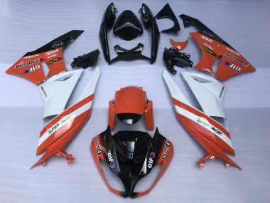 Acheter Carénages Moto Kawasaki ZX6R 2007-2008 - Orange Blanc Noir