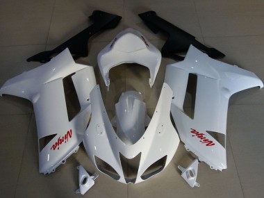 Acheter Carénages Moto Kawasaki ZX6R 2007-2008 - Blanc Rouge