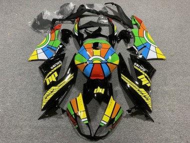 Acheter Carénages Moto Kawasaki ZX6R 2009-2012 - Noir Brillant Multicolore