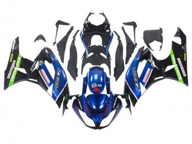 Acheter Carénages Moto Kawasaki ZX6R 2009-2012 - Bleu Noir Brillant Rouge Vert