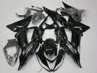 Acheter Carénages Moto Kawasaki ZX6R 2013-2018 - Noir Brillant Argent Rouge