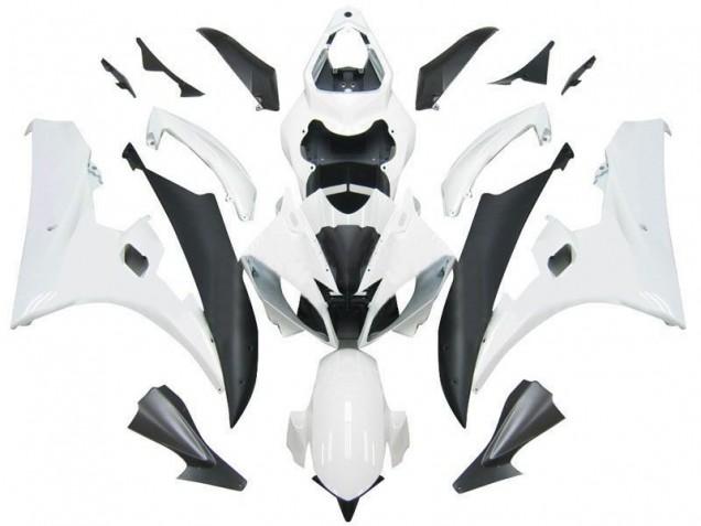 Carénages Moto Yamaha YZF R6 2006-2007 - Blanc Noir Mat