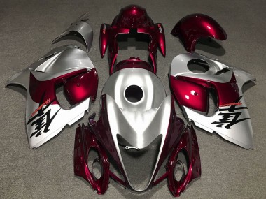 Acheter Carénages Moto Suzuki GSXR 1300 Hayabusa 2008-2020 - Argent Rouge Foncé