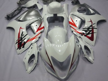 Acheter Carénages Moto Suzuki GSXR 1300 Hayabusa 2008-2020 - Blanc Rouge Argent