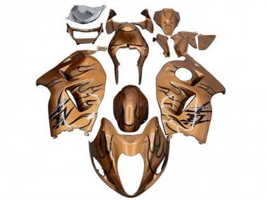 Acheter Carénages Moto Suzuki GSXR 1300 Hayabusa 2008-2020 - Bronze Noir Flamme