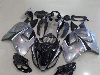 Acheter Carénages Moto Suzuki GSXR 1300 Hayabusa 2008-2020 - Noir Brillant Argent Chrome