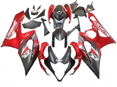 Acheter Carénage Moto Suzuki GSXR 1000 2005-2006 - Noir Mat Rouge