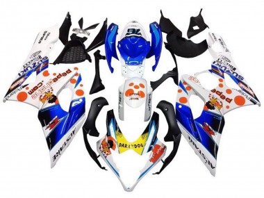Acheter Carénages Moto Suzuki GSXR 1000 2005-2006 - Blanc Bleu Orange Jaune Dark Dog