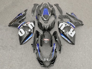 Acheter Carénages Moto Suzuki GSXR1000 2017-2024 - Fausse Fibre de Carbone Blanc Bleu