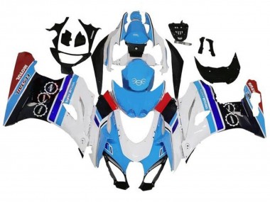 Acheter Carénages Moto Suzuki GSXR1000 2017-2024 - Blanc Bleu Bande Rouge