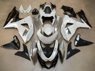 Acheter Carénages Moto Suzuki GSXR 1000 2009-2016 - Blanc Perle Argent Noir Mat
