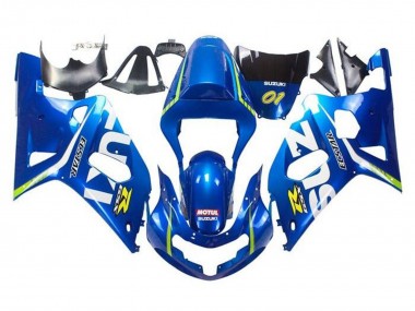 Acheter Carénages Moto Suzuki GSXR 600 / GSXR 750 2001-2003 - Bleu Jaune Vert Blanc