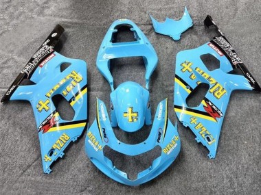 Acheter Carénages Moto Suzuki GSXR 600 / GSXR 750 2001-2003 - Bleu Clair Jaune Noir Noir Rizla