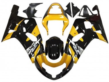 Acheter Carénages Moto Suzuki GSXR 600 / GSXR 750 2001-2003 - Jaune Argent Noir Brillant