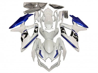 Acheter Carénages Moto Suzuki GSXR 600 / GSXR 750 2008-2010 - Blanc Bleu Noir Bande