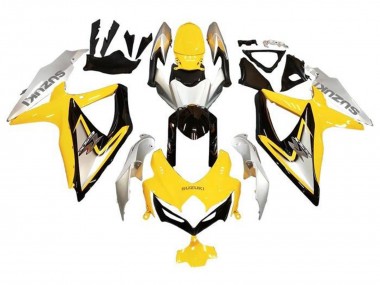 Acheter Carénages Moto Suzuki GSXR 600 / GSXR 750 2008-2010 - Argent Jaune Noir Brillant