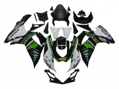 Acheter Carénages Moto Suzuki GSXR 600 / GSXR 750 2011-2024 - Blanc Vert Noir Monstre 46
