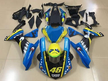 Acheter Carénages Moto Yamaha YZF 1000 R1 2015-2019 - Bleu Jaune Noir Requin 46