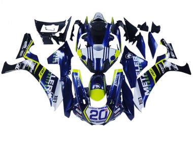 Acheter Carénages Moto Yamaha YZF 1000 R1 2020-2025 - Blanc Bleu Jaune Noir