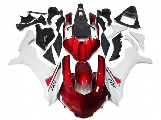 Carénages Moto Yamaha YZF 1000 R1 2020-2025 - Blanc Rouge Noir