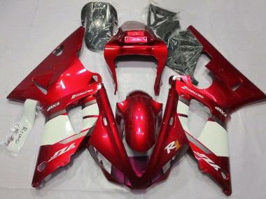 Acheter Carénages Moto Yamaha YZF 1000 R1 2000-2001 - Rouge Blanc Argent