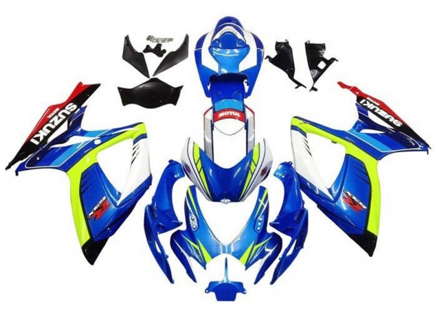 Carénages Moto Suzuki GSXR 600 / GSXR 750 2006-2007 - Bleu Jaune Blanc Rouge