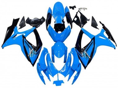 Acheter Carénages Moto Suzuki GSXR 600 / GSXR 750 2006-2007 - Bleu Clair Noir