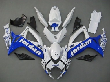 Acheter Carénages Moto Suzuki GSXR 600 / GSXR 750 2006-2007 - Blanc Bleu Jordan