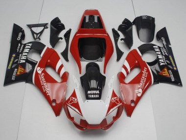 Acheter Carénages Moto Yamaha YZF R6 1998-2002 - Rouge Blanc Noir Motul Santander