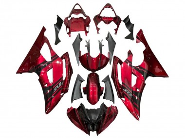 Acheter Carénages Moto Yamaha YZF R6 2008-2016 - Rouge Noir Bande