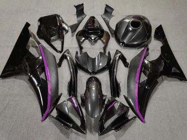Acheter Carénages Moto Yamaha YZF R6 2008-2016 - Noir Fibre de Carbone Style Violet