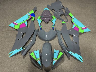 Acheter Carénages Moto Yamaha YZF R6 2008-2016 - Nardo Gris Turquoise Bleu Roue Chromatique