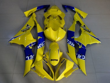 Acheter Carénages Moto Yamaha YZF R6 2008-2016 - Jaune Bleu Chameau Motul Michelin
