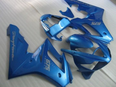 Acheter Carénages Moto Triumph Daytona 675 Triple 2006-2008 - Bleu Argent Décalque