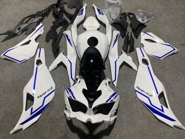 Acheter Carénages Moto Kawasaki ZX4R ZX-4RR 2019-2025 - Blanc Bleu Bande