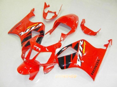 Acheter Carénage Moto Honda VTR1000 2000-2006 - Rouge Noir Brillant Bande