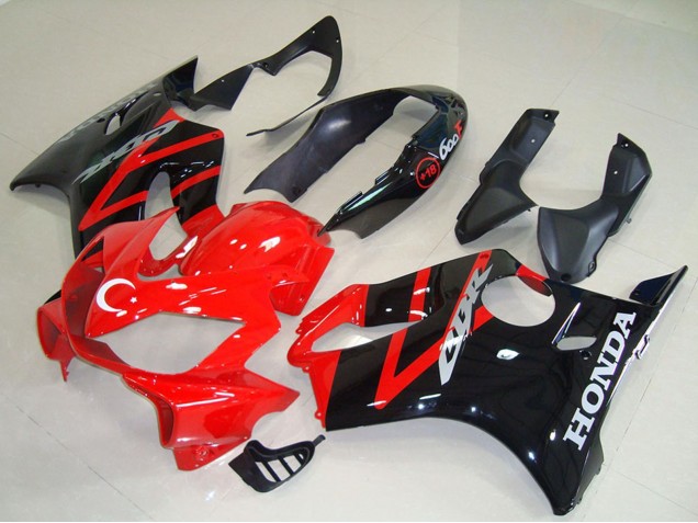 Kits Carénage Moto Honda CBR600 F4i 2004-2007 - Rouge Noir Brillant