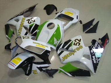Acheter Carénages Moto Honda CBR600RR 2003-2004 - Blanc Vert Jaune Noir Brillant Hannspree 52