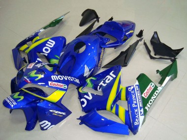 Acheter Carénages Moto Honda CBR600RR 2005-2006 - Bleu Jaune Vert Blanc MoviStar Rouge Castrol