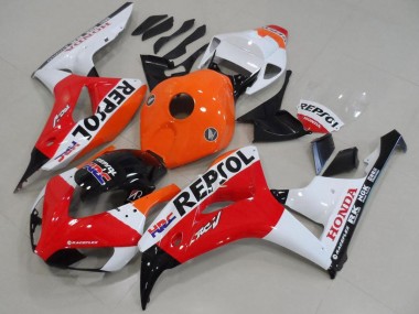 Acheter Carénage Moto Honda CBR1000RR 2006-2007 - Orange Blanc Rouge Noir Brillant Repsol HRC