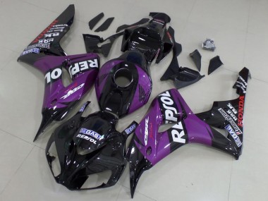 Acheter Carénages Moto Honda CBR1000RR 2006-2007 - Noir Brillant Violet Repsol
