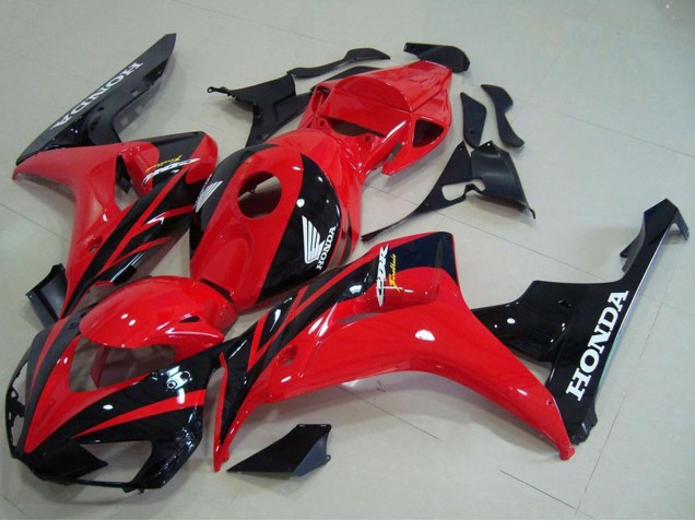 Kits Carénage Moto Honda CBR1000RR 2006-2007 - Rouge Noir Brillant