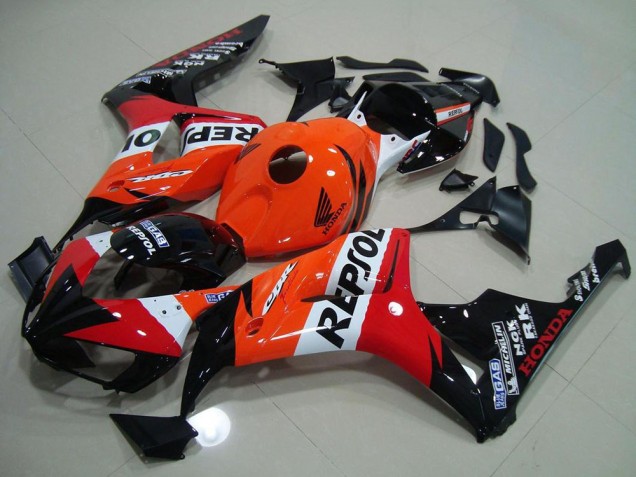 Kits Carénage Moto Honda CBR1000RR 2006-2007 - Orange Blanc Rouge Noir Brillant Repsol