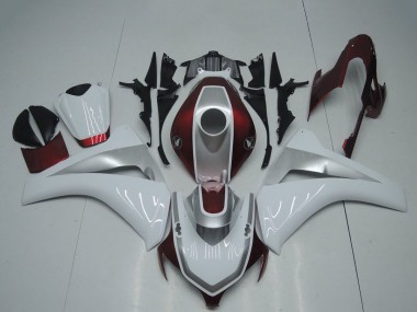 Acheter Carénages Moto Honda CBR1000RR 2008-2011 - Blanc Argent Rouge Marron