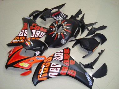 Acheter Carénages Moto Honda CBR1000RR 2008-2011 - Noir Mat Orange Rossi Repsol 46