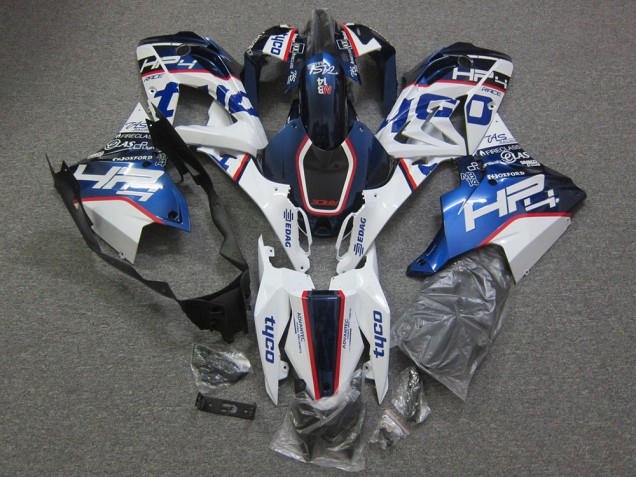 Carénages Moto BMW S1000RR 2015-2016 - Blanc Rouge Bleu HP Tyco