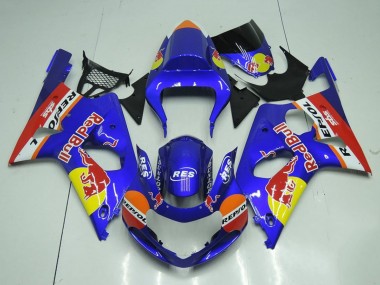 Acheter Carénages Moto Suzuki GSXR 1000 2000-2002 - Bleu Jaune Red Bull Repsol